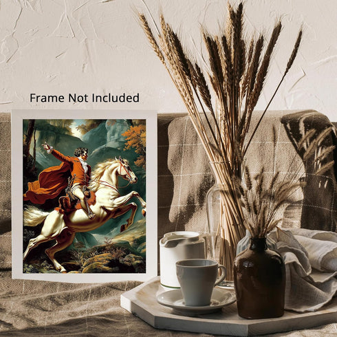 Posterizer 1 pcs-Napoleon Bonaparte inspired art-riding to battle 2-Men's Art Collection-Famous Figures Art Collection-Gift for Men, Man, Husband,...